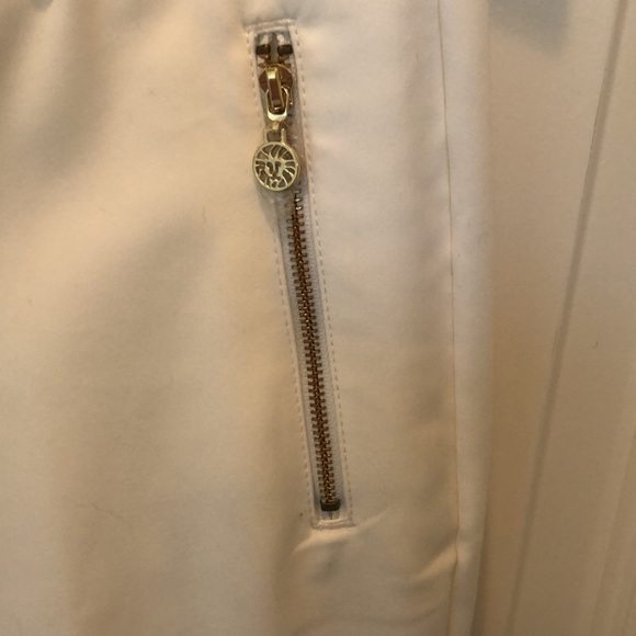 Anne Klein Women’s Classy White Gold Casual Classic Trousers Pants Size 10 - Picture 2 of 14